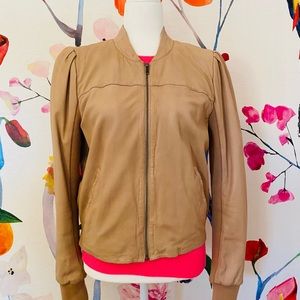 Leather bomber jacket from Nordstrom, like 4.